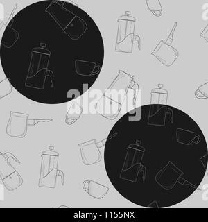 Kaffee Zeit nahtlose Muster dot, tolles Design für irgendwelche Zwecke. Die nahtlose Vektor Hintergrund Stock Vektor