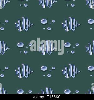 Abstrakte Wasser fallen butterfly Fisch nahtlose Muster 10 eps Stock Vektor