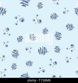 Nahtlose Muster mit Wasser fallen butterfly Fisch 10 eps Stock Vektor