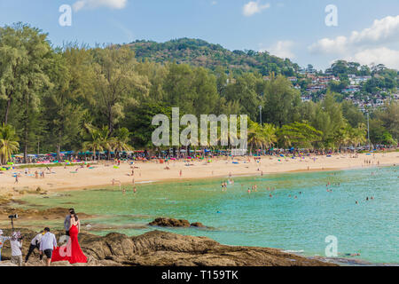 Eine typische Szene in Karon Phuket Thailand Stockfoto