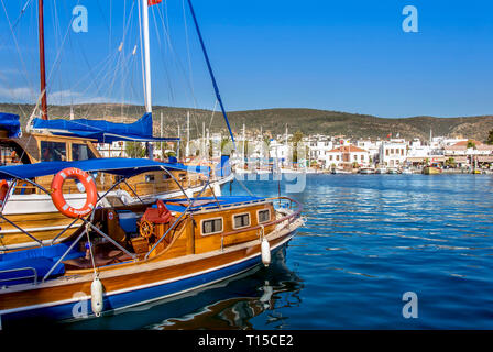 Bodrum, Türkei, 20. Mai 2010: Segelboote im Marina Stockfoto