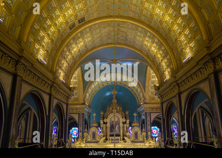 Balat, Istanbul/Türkei - am 24. September 2018: die Bulgarische Kirche Innenansicht Stockfoto