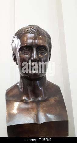 Skulptur in der freien Frau Hebel Art Gallery am Modell Dorf Port Sunlight in der Nähe von Liverpool, von William Hesketh Hebel für seine Arbeiter erstellt Stockfoto