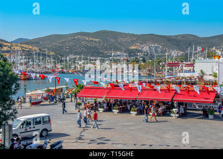 Bodrum, Türkei, 23. Mai 2011: Bodrum Marina Square Stockfoto