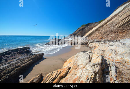 Rocky Beach in der Nähe von Goleta bei Gaviota Beach State Park auf der zentralen Küste von Kalifornien Vereinigte Staaten von Amerika Stockfoto