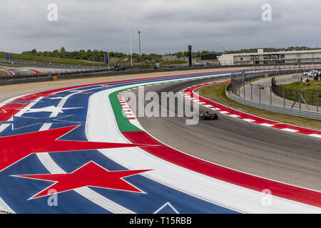 Austin, Texas, USA. 23 Mär, 2019. MARCUS ERICSSON (R) (7) der Schweden geht durch die Drehungen während der Praxis für die INDYCAR Klassiker am Stromkreis des Americas in Austin, Texas. (Bild: © Walter G Arce Sr Asp Inc/ASP) Stockfoto