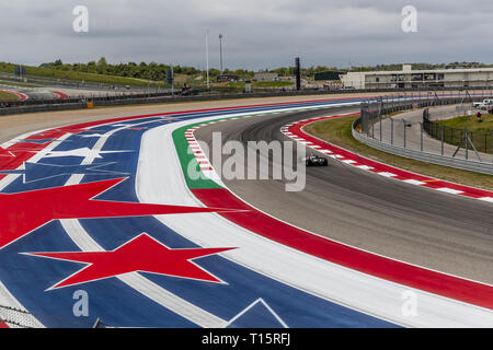 Austin, Texas, USA. 23 Mär, 2019. Wird die Stromversorgung (12) von Australien geht durch die Drehungen während der Praxis für die INDYCAR Klassiker am Stromkreis des Americas in Austin, Texas. (Bild: © Walter G Arce Sr Asp Inc/ASP) Stockfoto