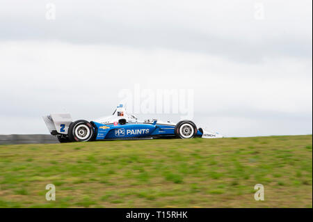 Austin, Texas, USA. 23 Mär, 2019. Josef Newgarden #02 Chevrolet mit Team Penske in Aktion Praxis 3 in der Indycar Classic, Stromkreis des Americas in Austin, Texas. Mario Cantu/CSM/Alamy leben Nachrichten Stockfoto