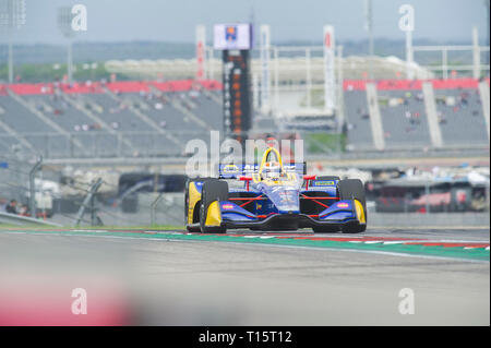 Austin, Texas, USA. 23 Mär, 2019. Alexander Rossi #27 Honda mit Team Andretti Autosport in Aktion Praxis 3 in der Indycar Classic, Stromkreis des Americas in Austin, Texas. Mario Cantu/CSM/Alamy leben Nachrichten Stockfoto