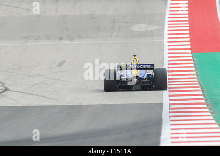 Austin, Texas, USA. 23 Mär, 2019. Alexander Rossi #27 Honda mit Team Andretti Autosport in Aktion Praxis 3 in der Indycar Classic, Stromkreis des Americas in Austin, Texas. Mario Cantu/CSM/Alamy leben Nachrichten Stockfoto