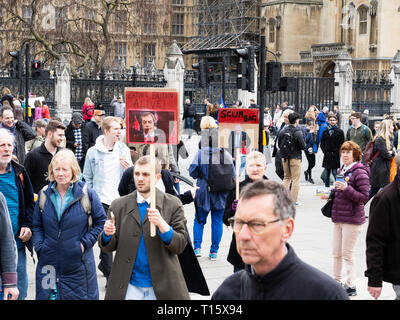 London, Großbritannien. 23 Mär, 2019. Über 1 Millionen Menschen kamen heute nach London eine weitere Abstimmung über Brexit zu verlangen. Fotografie von Ghene Snowdon Credit: Ghene Snowdon/Alamy leben Nachrichten Stockfoto