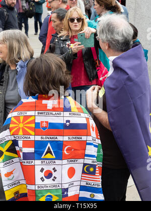 London, Großbritannien. 23 Mär, 2019. Über 1 Millionen Menschen kamen heute nach London eine weitere Abstimmung über Brexit zu verlangen. Fotografie von Ghene Snowdon Credit: Ghene Snowdon/Alamy leben Nachrichten Stockfoto