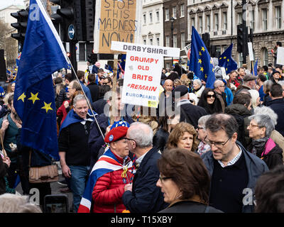 London, Großbritannien. 23 Mär, 2019. Über 1 Millionen Menschen kamen heute nach London eine weitere Abstimmung über Brexit zu verlangen. Fotografie von Ghene Snowdon Credit: Ghene Snowdon/Alamy leben Nachrichten Stockfoto