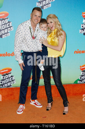 Los Angeles, USA. 23 Mär, 2019. Spencer Pratt, Schütze Stein, Heidi Montag besuchen von Nickelodeon Kids' Choice Awards 2019 bei Galen Center am 23. März 2019 in Los Angeles, Kalifornien. Foto: Absturz bei imageSPACE/MediaPunch Credit: MediaPunch Inc/Alamy leben Nachrichten Stockfoto