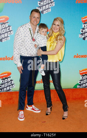 Los Angeles, USA. 23 Mär, 2019. Spencer Pratt, Schütze Stein, Heidi Montag besuchen von Nickelodeon Kids' Choice Awards 2019 bei Galen Center am 23. März 2019 in Los Angeles, Kalifornien. Foto: imageSPACE Credit: Imagespace/Alamy leben Nachrichten Stockfoto