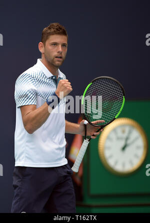 Miami, USA. 23 Mär, 2019. Filip Krajinovic Tag 6 der Miami geöffneten dargestellt von itaú im Hard Rock Stadion am Samstag, am 23. März 2019 in Miami Gardens, Florida Personen: Filip Krajinovic Credit: Stürme Media Group/Alamy leben Nachrichten Stockfoto