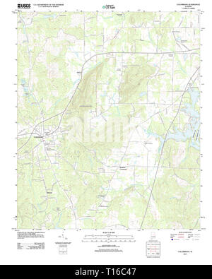 USGS TOPO Karte Alabama AL Columbiana 20111206 TM Stockfoto