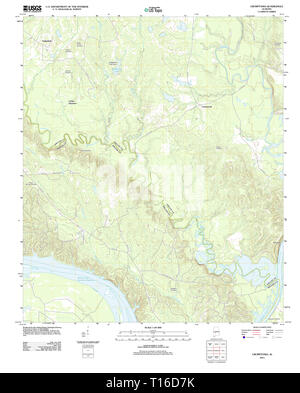 USGS TOPO Map Alabama AL Crumptonia 20110913 TM Stockfoto