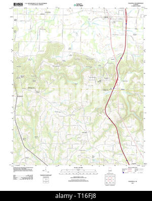 USGS TOPO Map Alabama AL Falkville 20111012 TM Stockfoto
