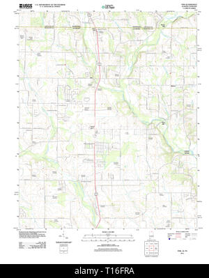 USGS TOPO Karte Alabama AL Fisk 20111206 TM Stockfoto