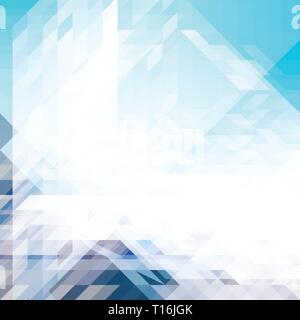 Abstract vector Hintergrund von geometrischen Formen. Farbe blau Mosaik Muster. Dreieck Stock Vektor