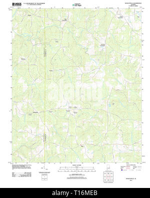 USGS TOPO Map Alabama AL Dudleyville 20110923 TM Stockfoto