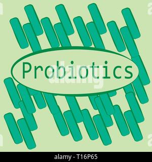 Probiotika Hintergrund für den medizinischen Einsatz. Gärung Vector Illustration Stock Vektor