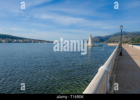 De bosset Brücke in Argostoli. Stockfoto