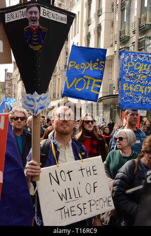 Es den Leuten März in London, Samstag, 23. März 2019. Stockfoto
