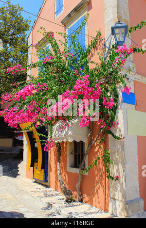 Das Dorf Fiskardo in Kefalonia, Griechenland. Stockfoto