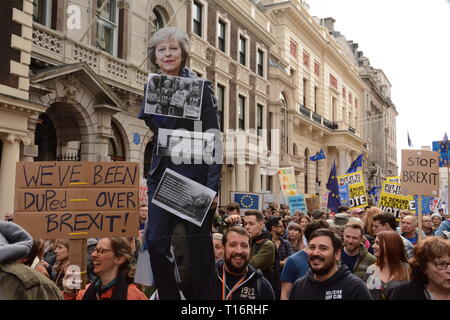 Es den Leuten März in London, Samstag, 23. März 2019. Stockfoto