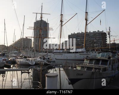 Ostende, Belgien - 7 August 2018: Bild des Mercator Marina in Ostende. Stockfoto