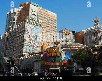 Macau, China - November 2, 2017: Bild des Lisboa Casino in Macau. Stockfoto