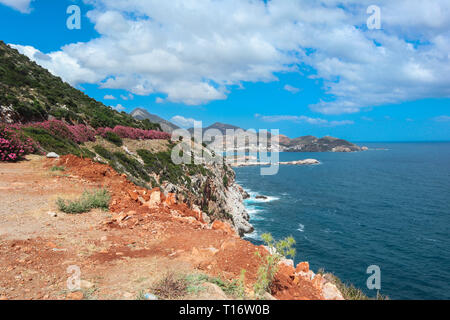 Meerblick fahren auf Kreta Stockfoto