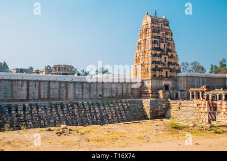 Sri Virupaksha Tempel in Hampi, Indien Stockfoto