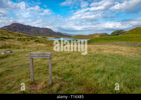 Weg zu einem der Cregennan Seen, Wales, Vereinigtes Königreich Stockfoto
