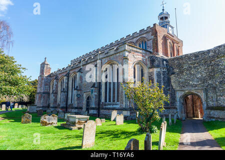 St Marys Kirche England, Osten, bergholt, Anglia,, Suffolk, historischen, architektonischen, Architektur, Stockfoto