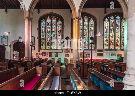 St Marys Kirche England, Osten, bergholt, Anglia,, Suffolk, historischen, architektonischen, Architektur, Stockfoto