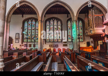 St Marys Kirche England, Osten, bergholt, Anglia,, Suffolk, historischen, architektonischen, Architektur, Stockfoto