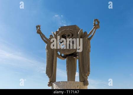 Skulptur am Denkmal von Redipuglia, an die Soldaten, die im Zweiten Weltkrieg fiel ich - Fogliano Redipuglia, Friaul Julisch Venetien, Italien Stockfoto