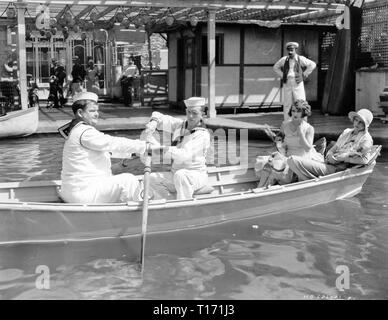 Stan Laurel Oliver Hardy James Finlayson Anne Cornwall Gloria Greer MÄNNER O' war Direktor 1929 Lewis R. Foster Produzent Hal Roach Studios/Metro Goldwyn Mayer Stockfoto