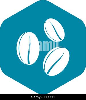 Kaffeebohnen-Symbol, einfachen Stil Stock Vektor