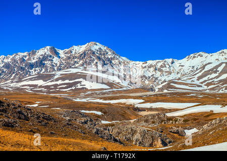 Panorama von Gran Sasso Massiv (Ostseite) Stockfoto