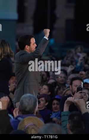 Madrid, Spanien. 23 Mär, 2019. Alberto Garzon. Quelle: Jorge Gonzalez/Pacific Press/Alamy leben Nachrichten Stockfoto