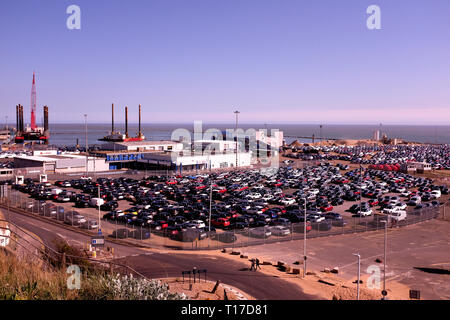 Hafen von Ramsgate in der Küstenstadt ramsgate East Kent uk März 2019 Stockfoto