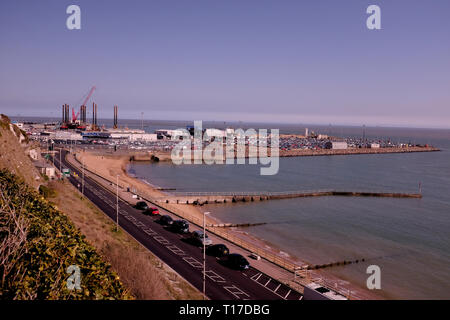 Hafen von Ramsgate in der Küstenstadt ramsgate East Kent uk März 2019 Stockfoto