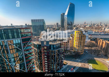 Neo Bankside Bankside, Lofts und der Blackfriars Tower auf der Bankside, South London. Stockfoto