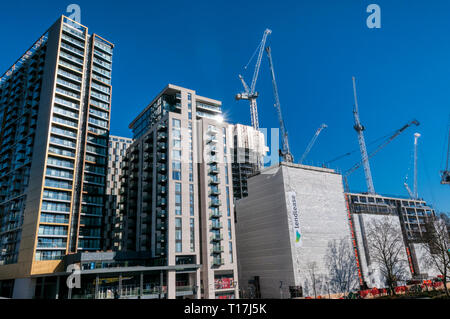 Elephant Park Entwicklung bei Elephant & Castle. Durch die Partnerschaft zwischen Lendlease & Southwark Rat auf dem Gelände der abgerissenen Heygate Immobilien entwickelt. Stockfoto