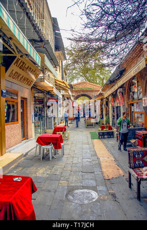 Izmir, Türkei, 28. März 2010: Kizlaragasi Han an Konak Stockfoto