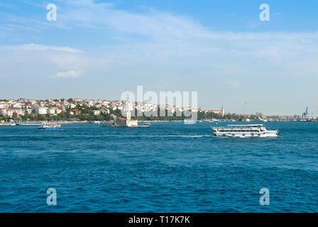 Istanbul, Türkei, 23. August 2018: Maiden's Tower Stockfoto